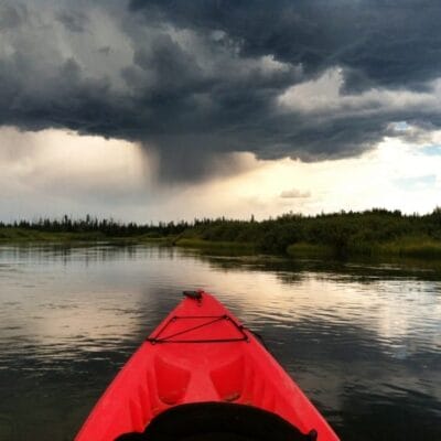 Kayak On River - by Dane Shakespear
